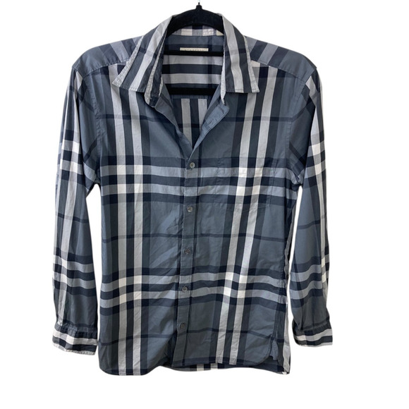 Burberry Brit London Shirt Nova Check Plaid Button Up Size Small - Picture 1 of 3
